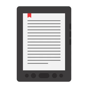 E-book flat clipart vector illustration Stock Illustration