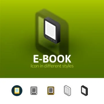 E-Book icon in different style Stock Illustration