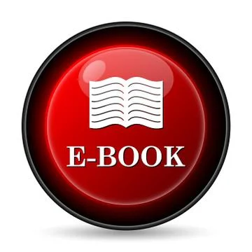 E-book icon. internet button on white background.. Stock Illustration