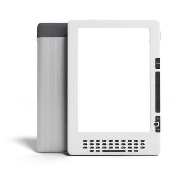 E-book reader 3d render image on white イラスト素材