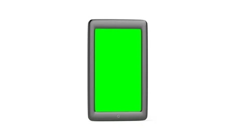 E-book reader or tablet with green screen Video stock 134801742