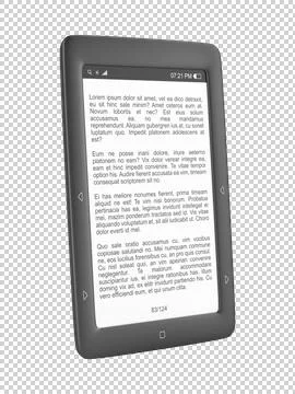 E-book reader on white Stock Illustration