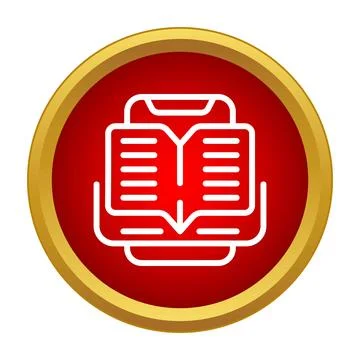 E book reading app on mobile phone icon Stockillustratie