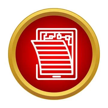 E book reading on tablet icon digital library concept Stockillustratie