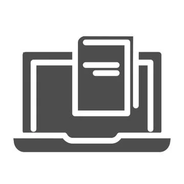 E-book solid icon. Reading vector illustration isolated on white. Book glyph 스톡 일러스트