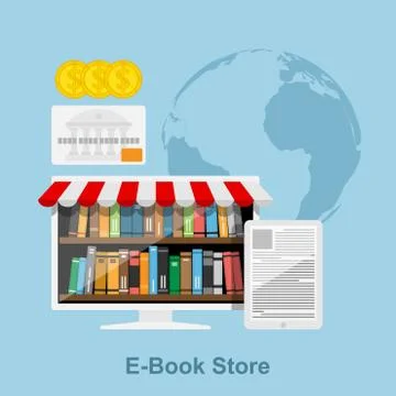 E-book store Stock Illustration