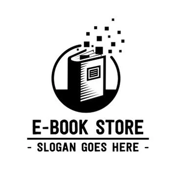 E-Book Store logo. E-books vector and illustration. Stock Illustration