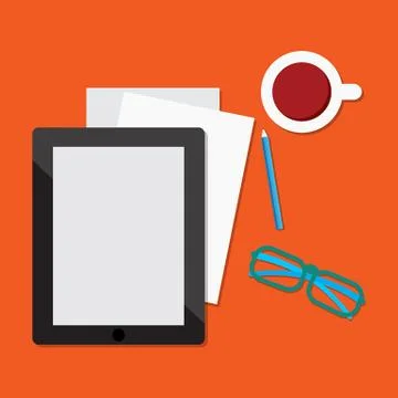 E-book tablet Stock Illustration