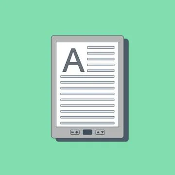 E-book vector icon in flat style. Stock Illustration