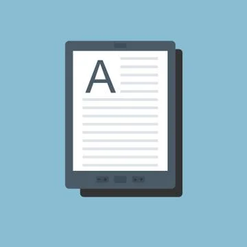 E-book vector icon in flat style. Stock Illustration