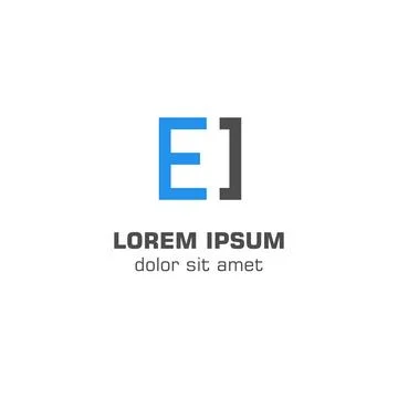 E box initial letter Stock Illustration