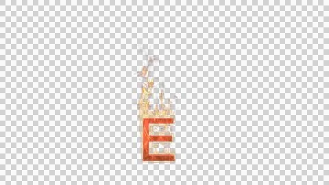 E - Burning letter Stock Illustration