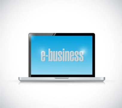 E business laptop computer message Stock Illustration