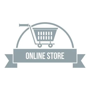 E business logo, simple gray style 스톡 일러스트