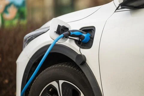 E - Car charging Stock Photos