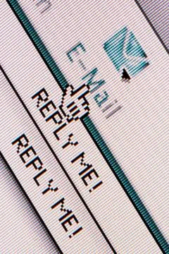 E card reply me! Stock Photos