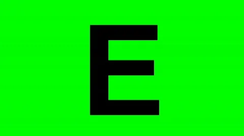 "E" Chromakey Green Screen Animated Fire Snow Water Explosion Lettering Stock Footage 132924