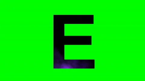 "E" Chromakey Green Screen Animated Fire Snow Water Explosion Lettering 動画素材 133038