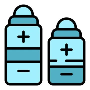 E cig battery icon vector flat Stock Illustration