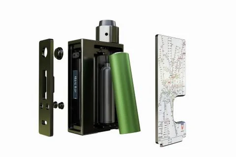 E-cig box mod Stock Illustration