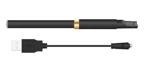 E-cigarette, electronic cigarette Stock Illustration