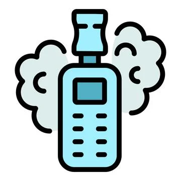 E-cigarette icon vector flat Stock Illustration