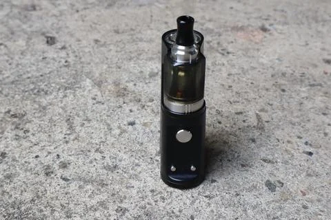 E cigarette  Mod, Pod System, vapor of electronic cigarette Stock Photos