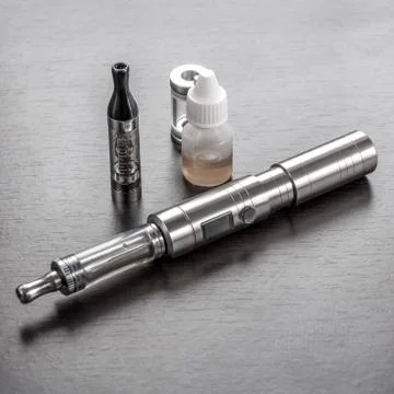 E-cigarette on table Stock Photos