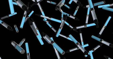 E-Cigarettes falling slow motion 3d animation Video stock 241862254