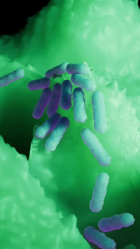 E. coli bacteria Stock Footage 305632391