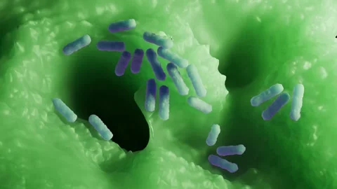 E. coli bacteria Stock Footage 305632403