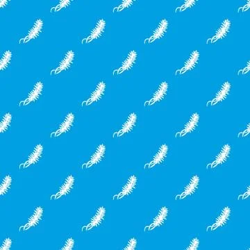 E coli bacteria pattern vector seamless blue Stock Illustration