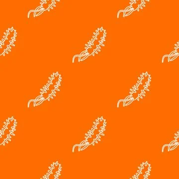 E coli bacteria pattern vector orange Stock Illustration