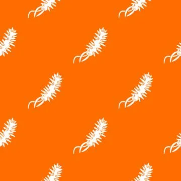 E coli bacteria pattern vector orange Stock Illustration