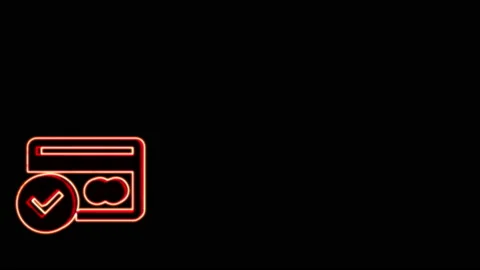 E-commerce advertising with black copy space and moving neon marketing icons Stock Footage 158096435