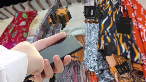 E-commerce AI data analyze, online shopping, marketing commerce sale, website Stock Footage 310800859