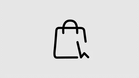 E-commerce and online retail concept with shopping bag and cursor click Stock Footage 346763952