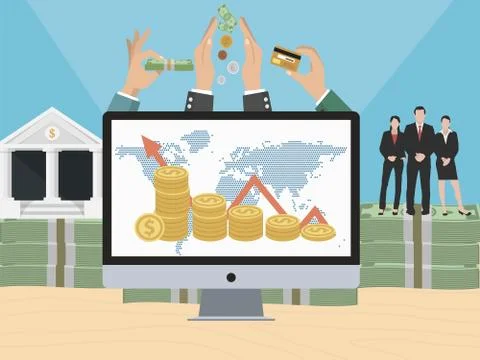 E-commerce business concept Stock Illustration