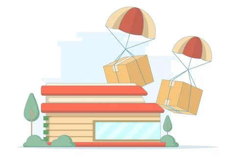 E-commerce business concept Illustrazione stock