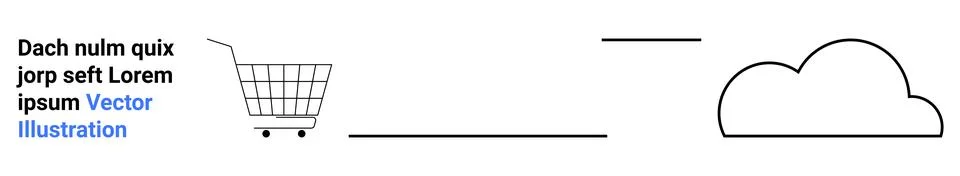 E-commerce, cloud computing, digital marketing, online shopping, data integra 库存插图