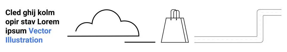 E-commerce, cloud storage, consumer goods, digital platforms, shopping trends イラスト素材