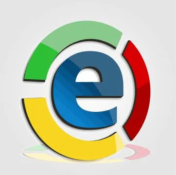E commerce colorful logo  Stock Illustration