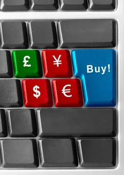 E-commerce Computer keyboard concept of currency buying/selling Copyright:... Stock Photos