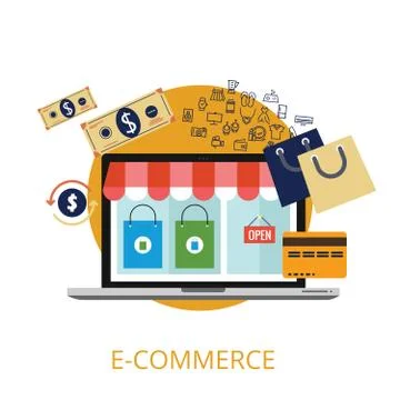 E-Commerce Concept Illustration Stock Illustration