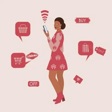 E-commerce concept. Illustration. Stock Illustration