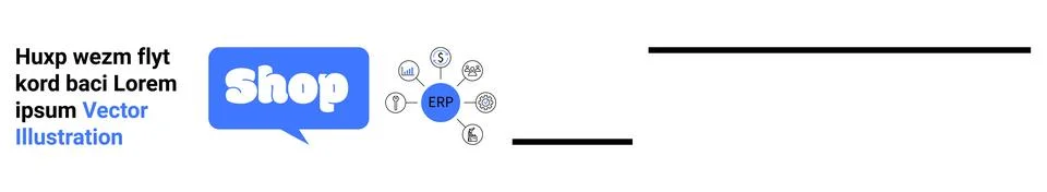 E-commerce Concept with Text Bubble and Network Nodes イラスト素材