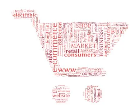 E-Commerce concept word cloud Stockillustratie