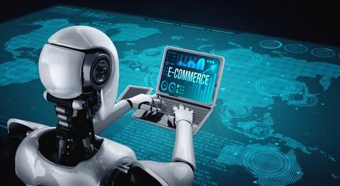 E-commerce data software provide modish dashboard for sale analysis Stock-Illustration