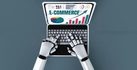 E-commerce data software provide modish dashboard for sale analysis Stock-Illustration