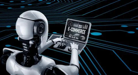 E-commerce data software provide modish dashboard for sale analysis Stock-Illustration